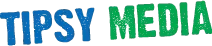 Tipsy Media LLC company logo, a stylized 'TM' with a martini glass